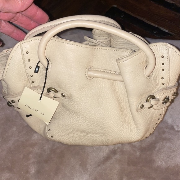 Cole Haan All leather Cream Lunch tote  style handbag. New never used - Picture 7 of 9